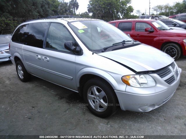 2D4GP44L85R104502 - 2005 DODGE GRAND CARAVAN SXT SILVER photo 1