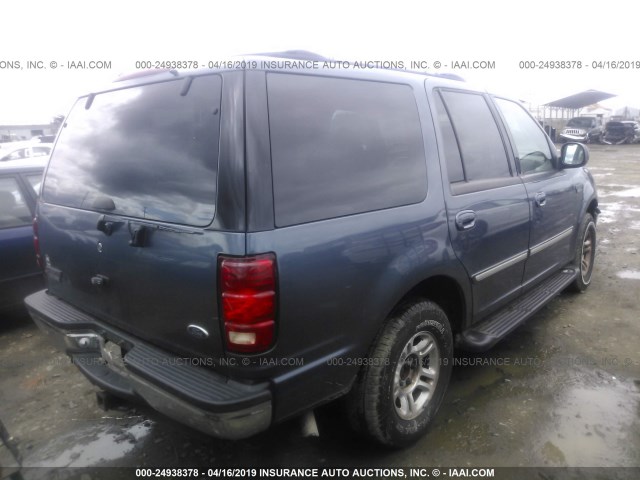 1FMRU15L5YLA86268 - 2000 FORD EXPEDITION XLT Dark Blue photo 4