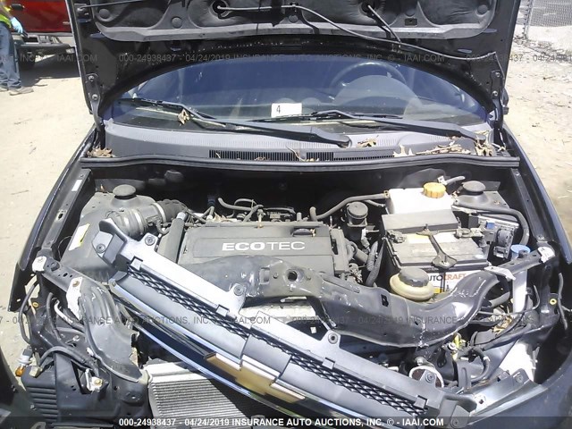 KL1TD5DE4AB122927 - 2010 CHEVROLET AVEO LS/LT შავი ფოტო 10