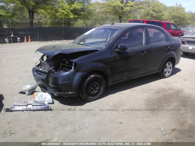 KL1TD5DE4AB122927 - 2010 CHEVROLET AVEO LS/LT შავი ფოტო 2