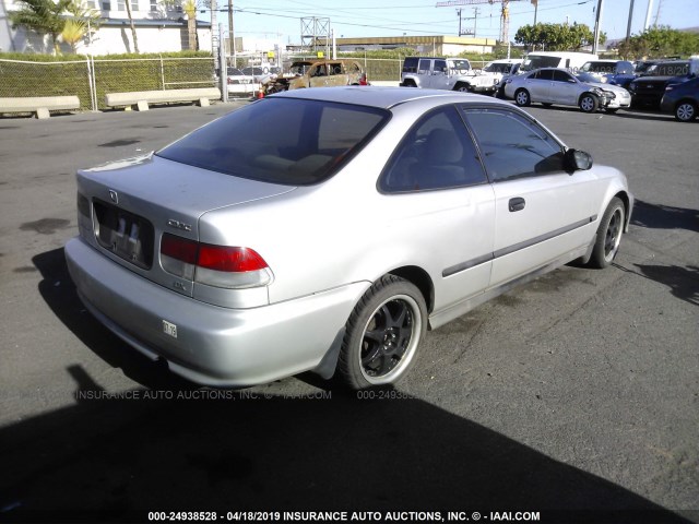 1HGEJ6226XL090205 - 1999 HONDA CIVIC DX SILVER photo 4