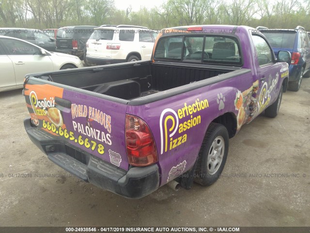 5TFNX4CN1EX035385 - 2014 TOYOTA TACOMA PURPLE photo 4