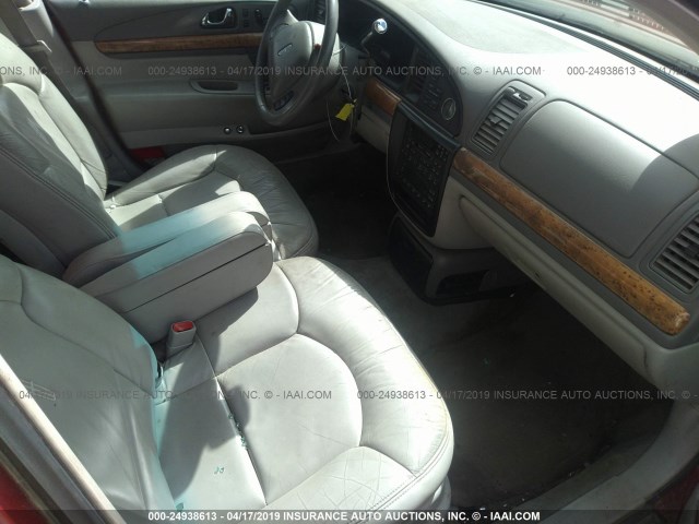 1LNHM97V3YY909176 - 2000 LINCOLN CONTINENTAL  BURGUNDY photo 5