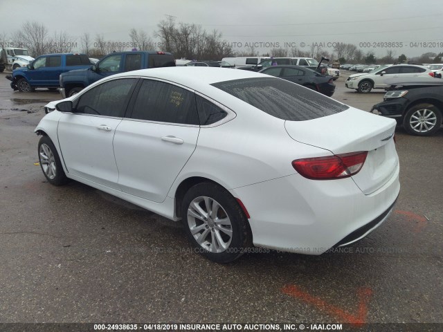 1C3CCCAB7GN116612 - 2016 CHRYSLER 200 LIMITED WHITE photo 3