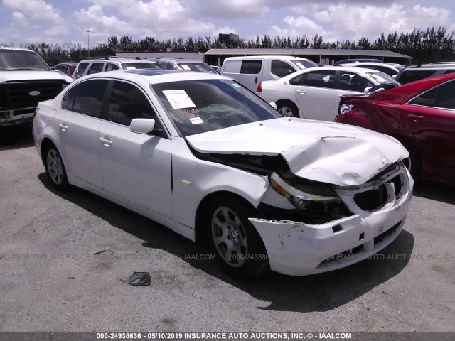 WBANA53524B848833 - 2004 BMW 525 I WHITE photo 1