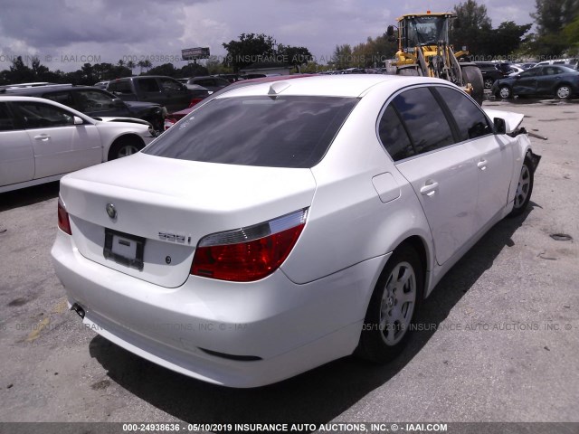 WBANA53524B848833 - 2004 BMW 525 I WHITE photo 4