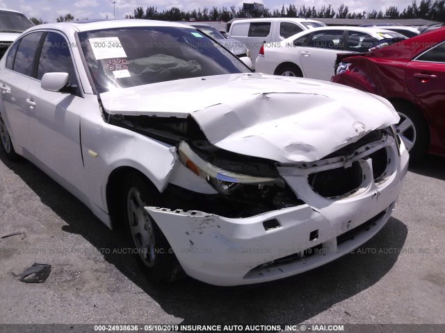 WBANA53524B848833 - 2004 BMW 525 I WHITE photo 6