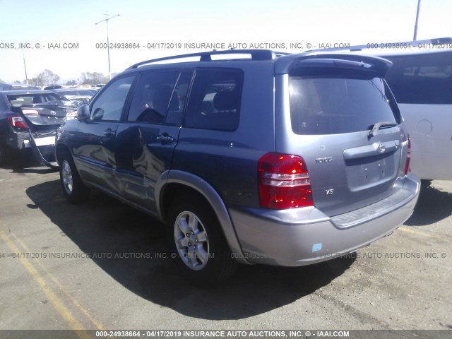 JTEGF21A830078512 - 2003 TOYOTA HIGHLANDER LIMITED BLUE photo 3