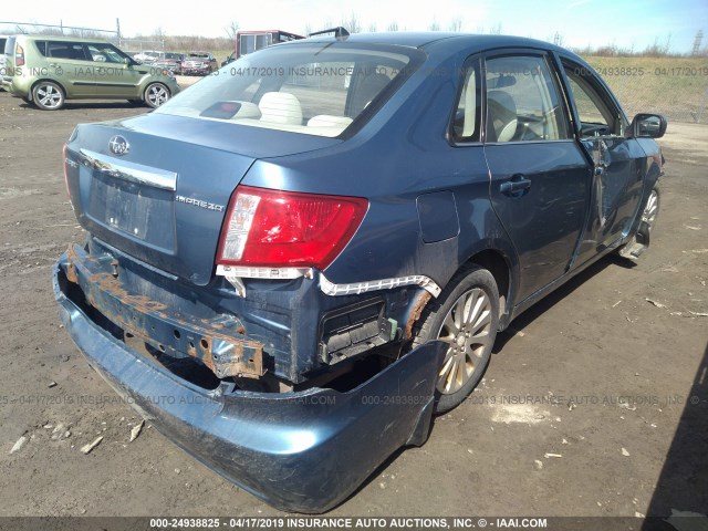 JF1GE61698H509822 - 2008 SUBARU IMPREZA 2.5I BLUE photo 4