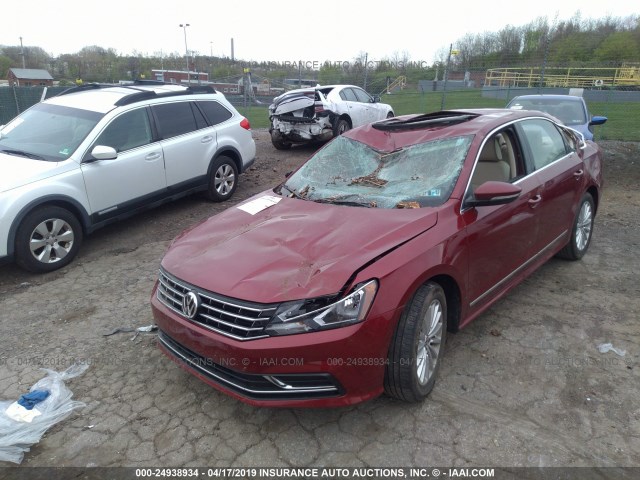 1VWBT7A30GC049304 - 2016 VOLKSWAGEN PASSAT SE RED photo 2