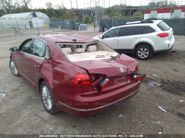 1VWBT7A30GC049304 - 2016 VOLKSWAGEN PASSAT SE RED photo 3