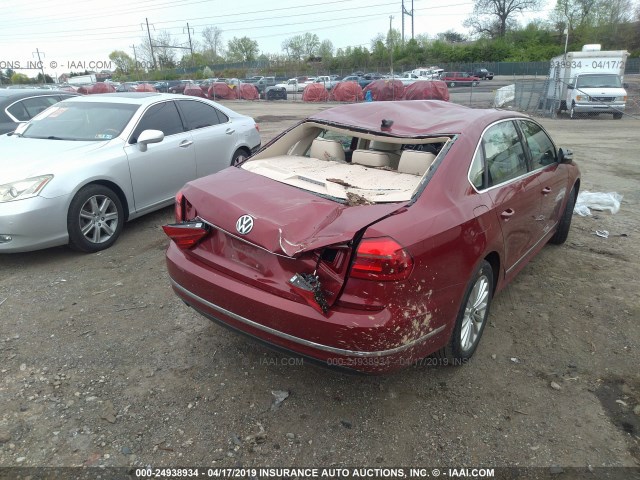 1VWBT7A30GC049304 - 2016 VOLKSWAGEN PASSAT SE RED photo 4