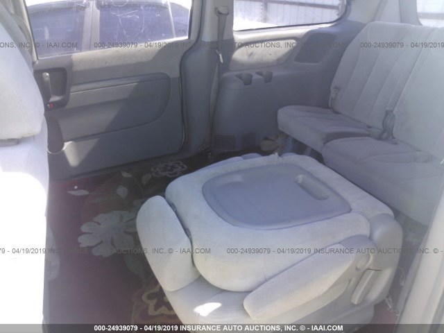 KNDMB233666026721 - 2006 KIA SEDONA EX/LX WHITE photo 8