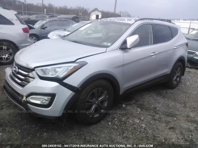 5XYZUDLB5DG010068 - 2013 HYUNDAI SANTA FE SPORT  SILVER photo 2