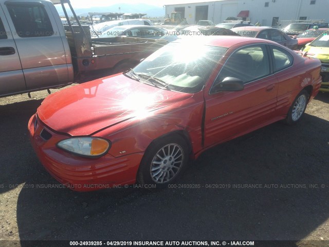 1G2NG12E6YM778103 - 2000 PONTIAC GRAND AM SE2 RED photo 2