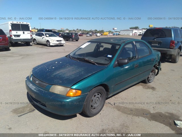 JM1BC1417V0149621 - 1997 MAZDA PROTEGE DX/LX/ES GREEN photo 2