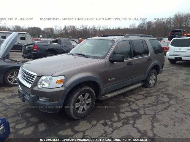 1FMEU73E46UA36281 - 2006 FORD EXPLORER XLT BROWN photo 2