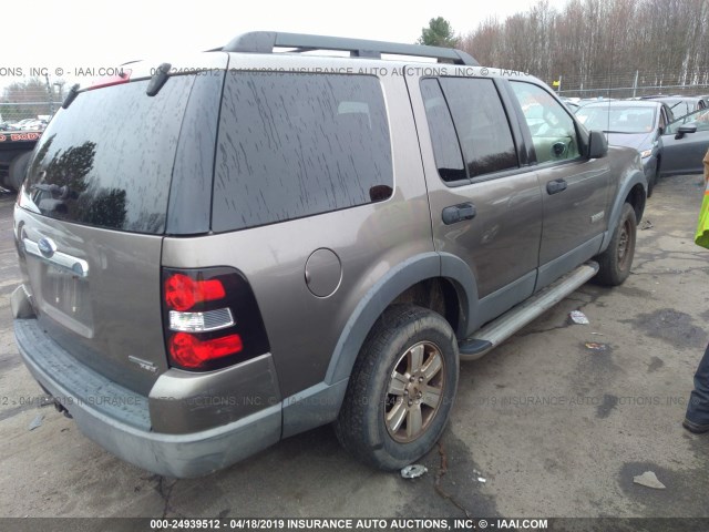 1FMEU73E46UA36281 - 2006 FORD EXPLORER XLT BROWN photo 4