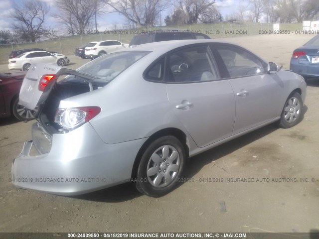 KMHDU46D89U616599 - 2009 HYUNDAI ELANTRA GLS/SE SILVER photo 4