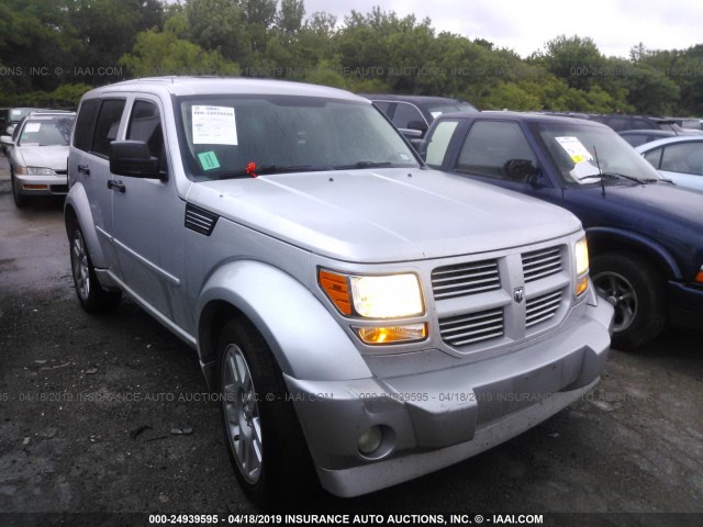 1D8GT58697W714097 - 2007 DODGE NITRO R/T SILVER photo 1