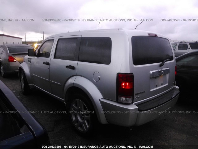 1D8GT58697W714097 - 2007 DODGE NITRO R/T SILVER photo 3