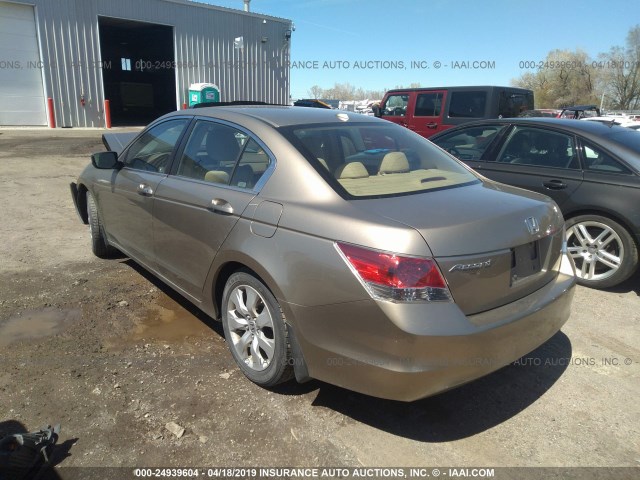 JHMCP26838C007373 - 2008 HONDA ACCORD EXL GOLD photo 3