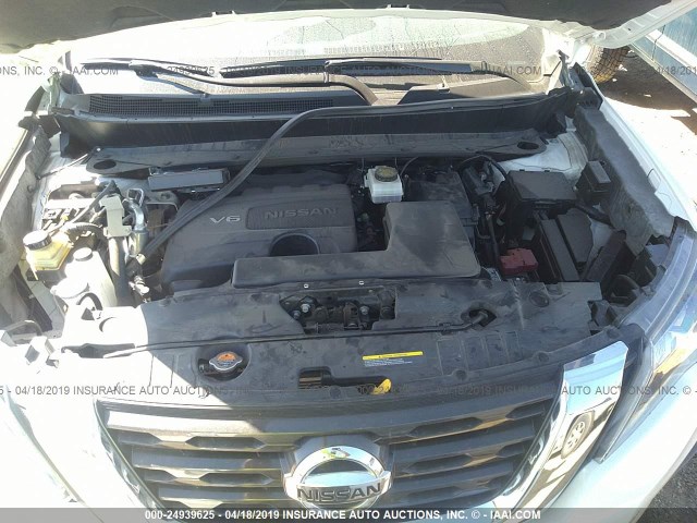 5N1DR2MN4HC908515 - 2017 NISSAN PATHFINDER S/SV/SL/PLATINUM WHITE photo 10