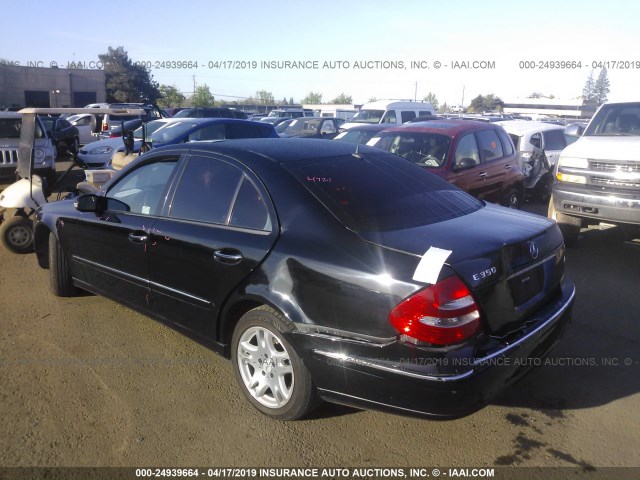 WDBUF56J76A818842 - 2006 MERCEDES-BENZ E 350 BLACK photo 3