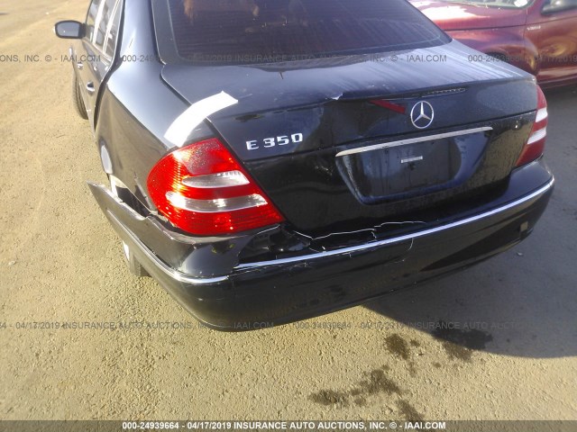 WDBUF56J76A818842 - 2006 MERCEDES-BENZ E 350 BLACK photo 6