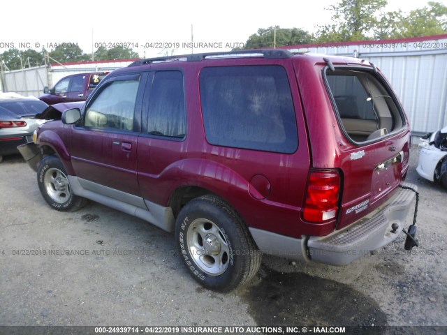 1FMYU60E53UA69992 - 2003 FORD EXPLORER SPORT RED photo 3