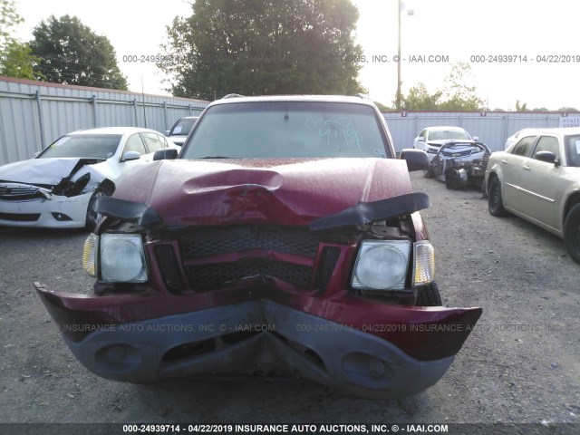 1FMYU60E53UA69992 - 2003 FORD EXPLORER SPORT RED photo 6