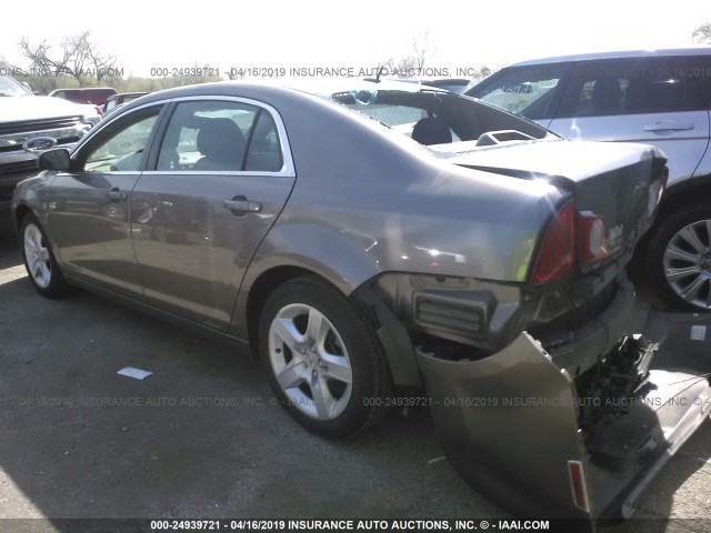 1G1ZB5E14BF153716 - 2011 CHEVROLET MALIBU LS BROWN photo 3