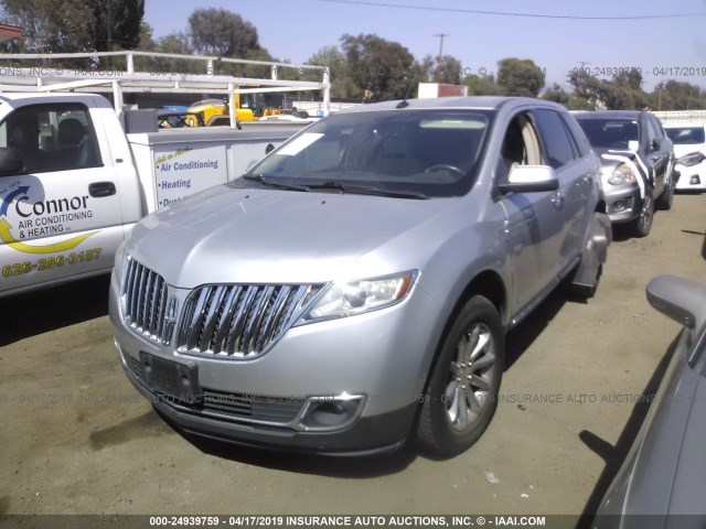 2LMDJ6JK1BBJ20473 - 2011 LINCOLN MKX SILVER photo 2