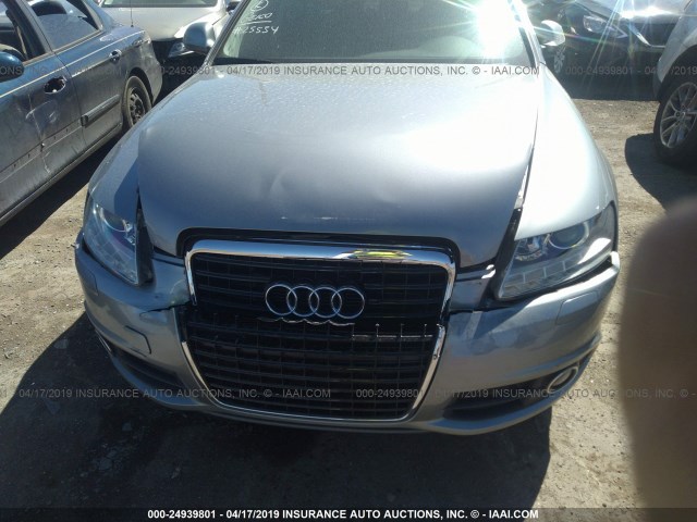 WAUEKAFB5BN009617 - 2011 AUDI A6 PREMIUM PLUS BLUE photo 6