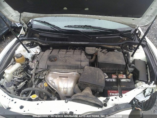 4T4BF3EK6BR138951 - 2011 TOYOTA CAMRY SE/LE/XLE WHITE photo 10