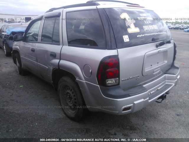 1GNDS13S272264907 - 2007 CHEVROLET TRAILBLAZER LS/LT GRAY photo 3