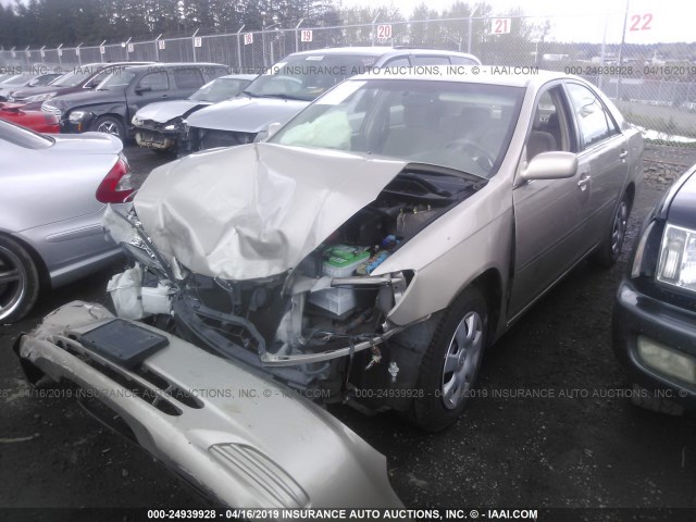 4T1BE32K04U353326 - 2004 TOYOTA CAMRY LE/XLE/SE GOLD photo 2