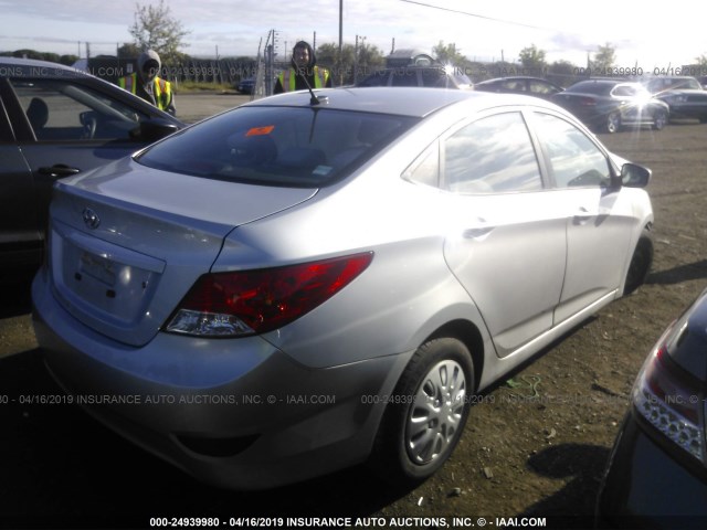 KMHCT4AE7DU439891 - 2013 HYUNDAI ACCENT GLS/GS SILVER photo 4