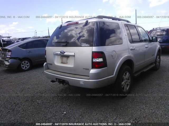 1FMEU73E87UB09945 - 2007 FORD EXPLORER XLT SILVER photo 4