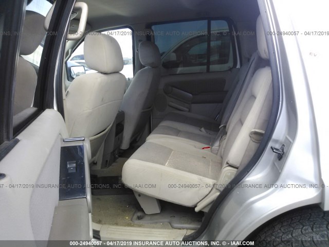 1FMEU73E87UB09945 - 2007 FORD EXPLORER XLT SILVER photo 8