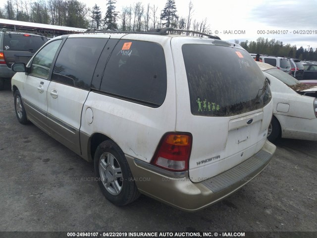 2FMZA53461BA64202 - 2001 FORD WINDSTAR SEL WHITE photo 3