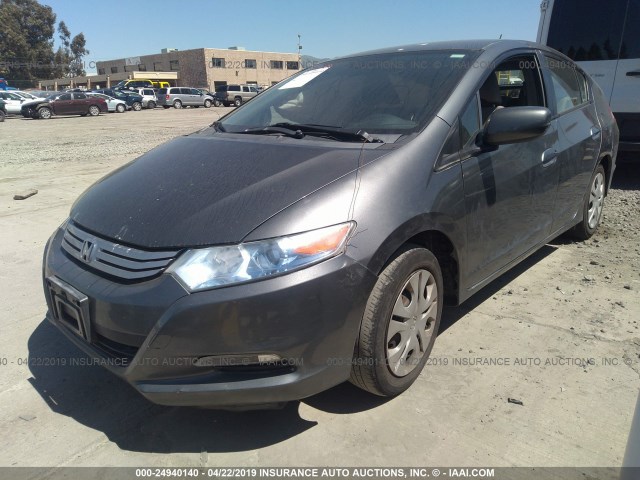 JHMZE2H54CS005116 - 2012 HONDA INSIGHT LX GRAY photo 2