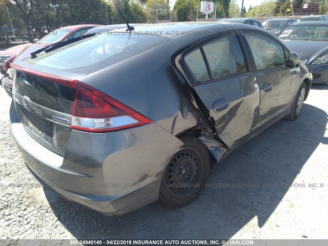 JHMZE2H54CS005116 - 2012 HONDA INSIGHT LX GRAY photo 4