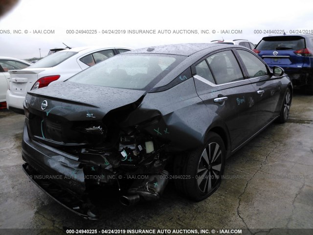 1N4BL4EV0KC174489 - 2019 NISSAN ALTIMA SL GRAY photo 4