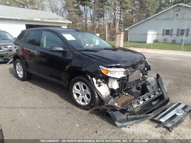 2FMDK3JC9EBA49690 - 2014 FORD EDGE SEL BLACK photo 1