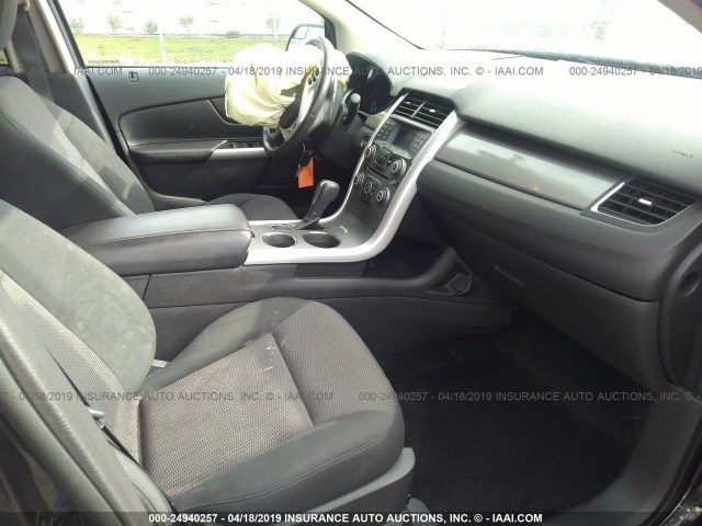 2FMDK3JC9EBA49690 - 2014 FORD EDGE SEL BLACK photo 5