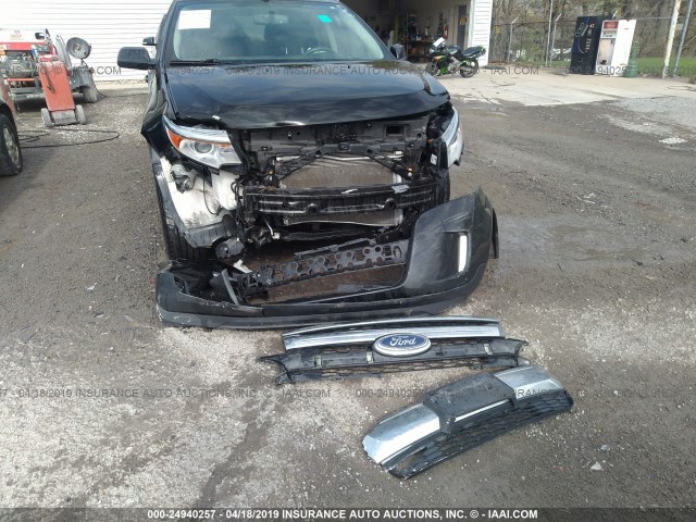 2FMDK3JC9EBA49690 - 2014 FORD EDGE SEL BLACK photo 6