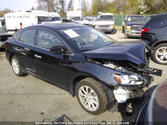 3N1AB7AP8JL636689 - 2018 NISSAN SENTRA S/SV/SR/SL BLACK photo 1