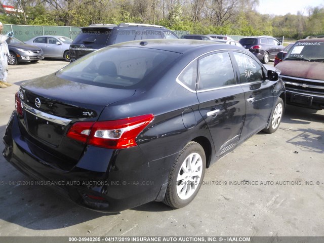 3N1AB7AP8JL636689 - 2018 NISSAN SENTRA S/SV/SR/SL BLACK photo 4