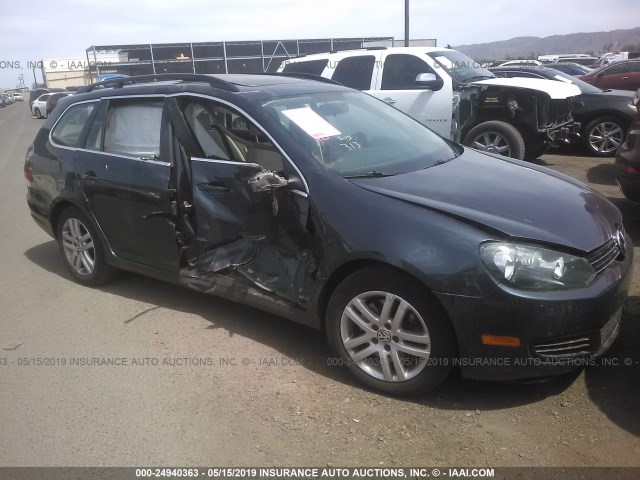 3VWTL7AJ8AM610437 - 2010 VOLKSWAGEN JETTA TDI BLUE photo 1